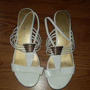 White sandals